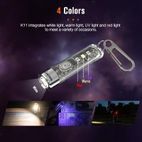 Nicron K11 Rechargeable Keychain Flashlight Lightweight 400 Hight Lumen With Extra 4 Sidelight Ipx4 Edc Mini Flashlight Be Used