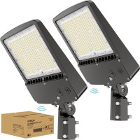 Hyperlite Parking Lot Light 150W 2Pack 22500Lm With Adjustable Slip Fitter Mount 2024 New Ul Listed Led Parking Lot Lights Out