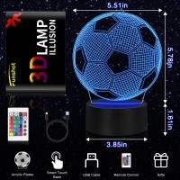 Soccer Gifts Birthday Gifts Soccer 3D Illusion Lamp Soccer Stuff 16 Colors Changing With Remote Control Soccer Room Decor Soc