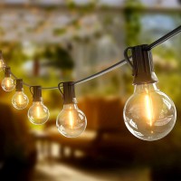 Goodeafun 35Ft Led Outdoor String Lights Patio Lights With 16 1 Spare Shatterproof G40 Vintage Edison Bulbs Outside Hanging