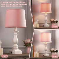 Huitico 215 Small Table Lamps For Bedroom Nightstand Bedside Lamps Set Of 2 With Usb Ac Charging Ports Modern Farmhouse Smal