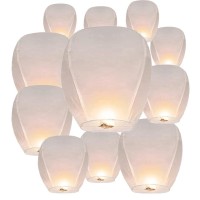 20 Pack Chinese Lanterns To Release In Heaven White Flying Lanterns Paper Lantern Hanging Paper Lanterns Wish Lantern Memorial