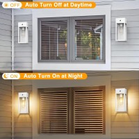 Oykyohei 2 Pack Porch Lights Outdoor Wall Sconce White Outdoor Light With Outlet Waterproof Exterior Wall Light Fixtures Anti