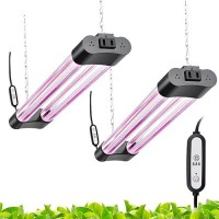 Hlite 18Inch 2 Pack Led Grow Lights Linkable Grow Lights For Indoor Plants Full Spectrum Plant Lights Plug And Hanging Design