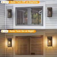 Oykyohei 2 Pack Porch Lights Outdoor Wall Sconce Bronze Outdoor Light With Outlet Waterproof Exterior Wall Light Fixtures Ant