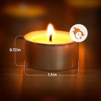 Ashlux Unscented Palm Wax Tea Lights Candles 100 Pack Bulk 6 To 7 Hours Long Burning Nonparanffin Palm Tea Lights Smokeless