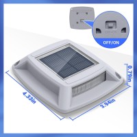 Solar Driveway Lights Dock Marine Lights 16 Pack Solar Deck Lights Ip68 Waterproof Outdoor Led Solar Powered Warning Step Lights