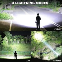 Mixilin Rechargeable Led Flashlights High Lumens 990 000 Lumens Super Bright Flashlight With 7 Modes Powerful Multifunctional