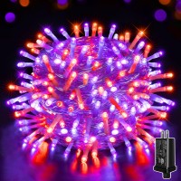 Ollny Halloween Lights 120Led 40Ft Outdoor Waterproof Connectable Orange And Purple String Lights 8 Modes Timer Plug In Fairy