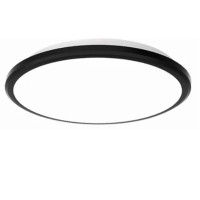 Bognajin Led Ceiling Light Fixture 300Mm Diameter Round White Light Black Ceiling Lamp For Balcony Bedroom