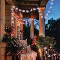 Coquimbo 4Th Of July Decorations String Lights American Flag String Lights With 30 Led 10Ft Flag Patriotic Lights Battery Oper