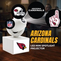 Sporticulture Nfl American Football Arizona Cardinals Adjustable Led Mini Spotlight Projector With 6 Team Logo Designs Porta