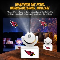 Sporticulture Nfl American Football Arizona Cardinals Adjustable Led Mini Spotlight Projector With 6 Team Logo Designs Porta