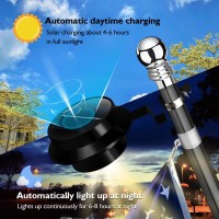 Bmonafy Flag Pole Light Solar Powered Warm Light 3000K Flag Pole Solar Light For 5Ft 6Ft Flagpoles Solar Flagpole Light Outdoo