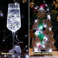 Hxweiye 6 Pack White Fairy Lights Battery Operated 7Ft 20Led Mini Fairy String Lights Mason Jar Lights Waterproof Firefly Star