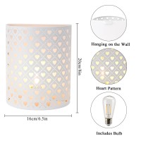 Newimage Set Of 2 Battery Powered Lamp 8H Wall Sconce Lighting Metal Wall Mount Lamp With Led Edison Style Bulb And 6Hours Ti