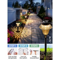 Solpex Solar Lights Outdoor Pathway Garden Decor Lights Solar Powered Waterproof Decoration For Patio Front Porch Yard Outside