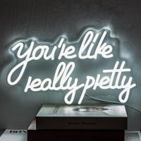 Gevbay Youre Are Like Really Pretty Neon Sign For Wall Decor Led Light Up Sign For Backdrop Bedroom Party Wedding Reusable Hang