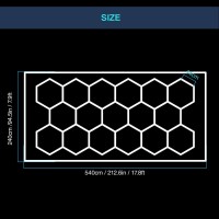 Hexagon Led Garage Light 800W 6500K 88000Lm 94Pack 54X24M 17 Grid Systems With Border Garage Honeycomb Light Ceiling Led For G