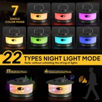 Hokone Camping String Lights Wlamprechargeable Camping Light With 22 Lighting Modes Waterproof Led Hanging Camping Tent Light