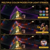 Hokone Camping String Lights Wlamprechargeable Camping Light With 22 Lighting Modes Waterproof Led Hanging Camping Tent Light