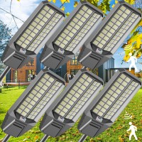 Jadisi 6Pack 24000W Solar Street Light 1800000 Lumens Dusktodawn Waterproof Ideal For Commercial Outdoor Parking Lots