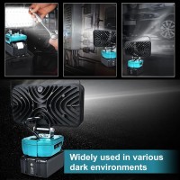 Cordless Led Work Light For Makita Lxt 18V Batterynot Include 60W 6000Lm Cordless Flood Lights With Low Voltage Protection An