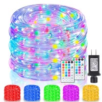 Nazuwke 132Ft Rope Lights For Outside Waterproof 18 Colors Changing Rope Lights Fairy String Lights With Remotes 400 Leds Dimm