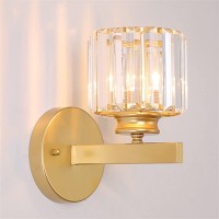 Songchao Reading Light Modern Led Crystal Wall Light Creative Black Indoor Bedside Wall Light Living Dining Room Stair Restroom Aisle Lamp Wall Sconce (Color : A, Size : Small)