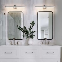 Kaisite Bathroom Light Fixture Over Mirror 22In Brushed Nickel Vanity Lighting Fixture Dimmable Led Vanity Light Rotatable Moder