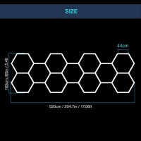 Cezelux Hexagon Led Lights Garage Light 11 Honeycomb 50Packs Tubes 6500K 400W 52X165M Hexagon Ceiling Light For Gym Basement