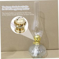 Oil Lamp Chimney, Clear Glass Chimney For Oil Lamp Hurricane Lamp Glass Replacement Chimney Lamp Shade (2 Inch Base By 9.6 Inch Tall)