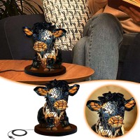 Gerrit Cute Animal Table Lamp For Adult Kids Beautiful Cow Table Lamp With Usb Bedside Lamp For Living Room Bedroom Dormito