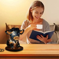 Gerrit Cute Animal Table Lamp For Adult Kids Beautiful Cow Table Lamp With Usb Bedside Lamp For Living Room Bedroom Dormito