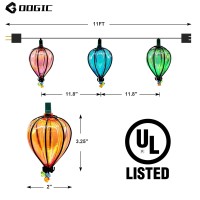 Googic 11Ft Multicolor String Lights With 10 Bulbs Colored Backyard Patio Lights String Lights Hanging Indooroutdoor Ul Liste