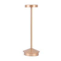 Upqrsg Portable Led Table Lamp, 3 Levels Brightness Dimmable, 2000Mah Cordless Battery Operated Metal Bedside Usb C Desk Light For Dinner Patio Restaurant Bedroom[Rose Gold]