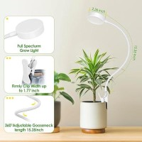 Lordem Small Pot Clip Grow Light Full Spectrum Led Plant Grow Lamp For Indoor Growing Auto Onoff Timer 4812H Plant Light W