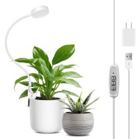 Lordem Small Pot Clip Grow Light Full Spectrum Led Plant Grow Lamp For Indoor Growing Auto Onoff Timer 4812H Plant Light W