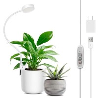 Lordem Small Pot Clip Grow Light Full Spectrum Led Plant Grow Lamp For Indoor Growing Auto Onoff Timer 4812H Plant Light W