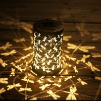 Bvgy Starry Sky Dragonfly Solar Lantern Outdoor Garden Decor Waterproof Hanging Solar Lights Metal Outdoor Decor Led Lantern Wit