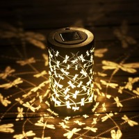 Bvgy Starry Sky Dragonfly Solar Lantern Outdoor Garden Decor Waterproof Hanging Solar Lights Metal Outdoor Decor Led Lantern Wit