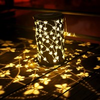 Bvgy Starry Sky Butterfly Solar Lantern Outdoor Garden Decor Waterproof Hanging Solar Lights Metal Outdoor Decor Led Lantern Wit