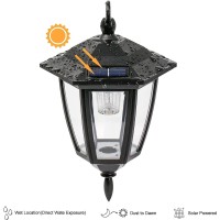 Vioview Hanging Solar Lights Outdoor 35 Inch Solar Lantern Lights With 6 Shepherd Hooks Waterproof Landscape Lighting For Gard