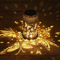 Fabuday Butterfly Outdoor Solar Lantern Waterproof Hanging Solar Power Lights Led For Outside Garden Decor For Patio Porch