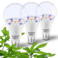 Grow Light Bulbs For Indoor Plants Full Spectrum E26 A19 Grow Led Lamp Bulb 10W With Balanced Spectrum 5000K Red Blue For Seeds