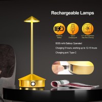 Cordless Table Lamps Set Of 2 Portable Led Desk Lamp 6000Mah Battery Operated Lamp 3 Level Brightness Rechargeable Lamp With