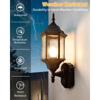 Redluck Motion Sensor Outdoor Porch Lights 2 Pack 16 Inch Dusk To Dawn Exterior Lighting Fixtures Antimosquito Waterproof Wa