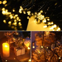 2 Pack 400 Led Solar String Lights Outdoor Waterproof Total 164Ft Solar String Lghts For Outside Solar Powered With 8 Modes So