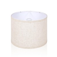 Outon Drum Lamp Shades For Floor Lamps 12 Top X12 Bottom X 9 High Easy To Assemble Replacement Linen Lampshades For Tab