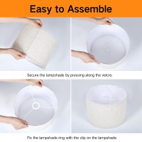 Outon Drum Lamp Shades For Floor Lamps 12 Top X12 Bottom X 9 High Easy To Assemble Replacement Linen Lampshades For Tab